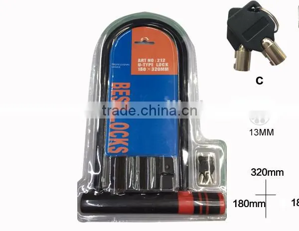QH-180U Motorcycle Lock/ Bicycle Wheel Lock/ u Shape Lock/D Lock photo-2