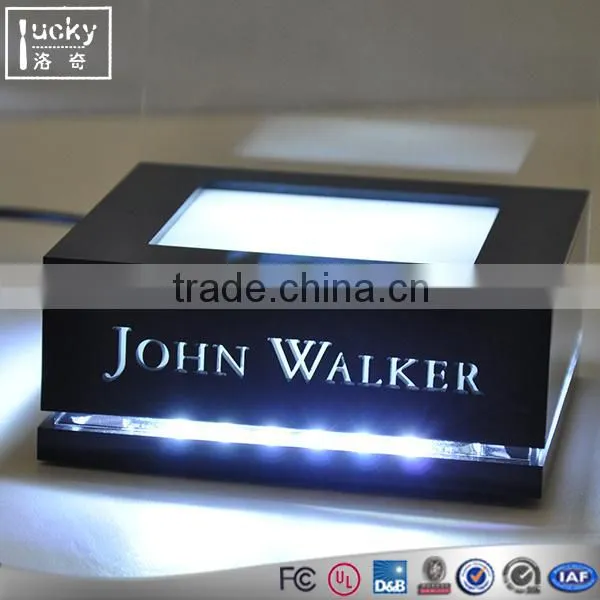 LED Bottle Display Rotating Base Wine Glorifier photo-2