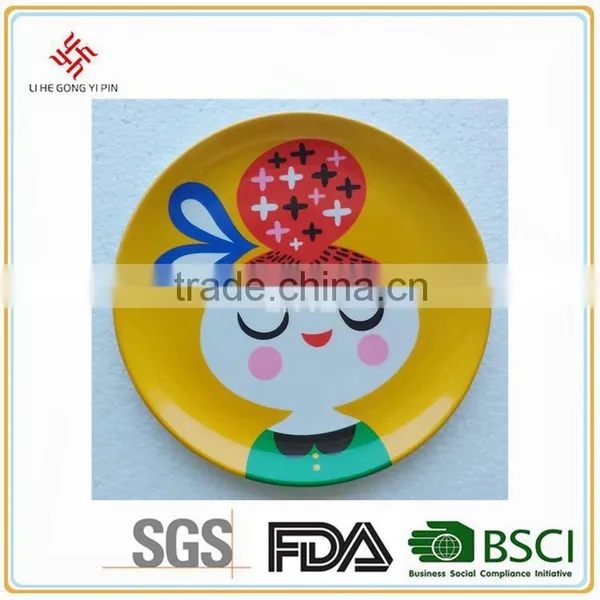 Promotional Round Halloween Printing Custom Dishes Cheap Melamine Plate photo-3
