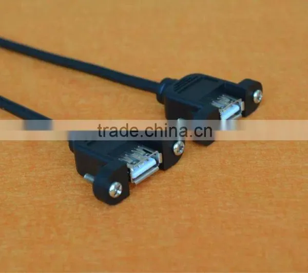 USB 2.0 Dual Panel-Mount Cable USB Cables USB Panel-Mount Cables Panel Mount Cables
