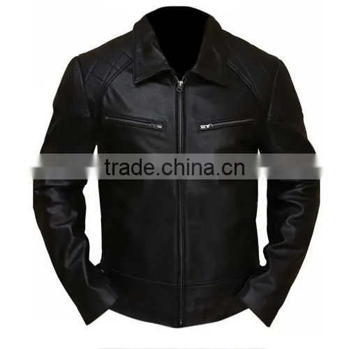 Captain America Costume Leather Jacket,2015 New Arrival Fashion Mens Winter Leather Jackets,2015 High Quality Mens Pu Leather Wa photo-2