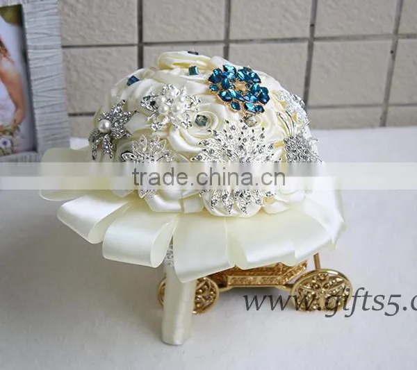 High Quality Luxurious Blue Wedding Buquet photo-2