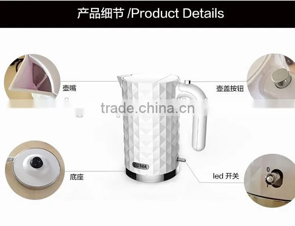 KE0201 1.7L New Design Orange Electric Water Kettle photo-4
