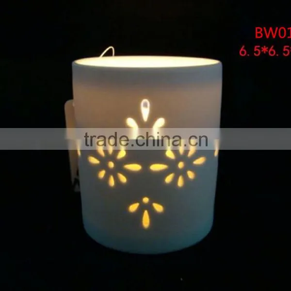 White Candle Holder