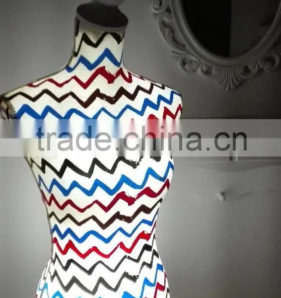 Wave Printing Elastic Fabric Female Mannequin photo-4