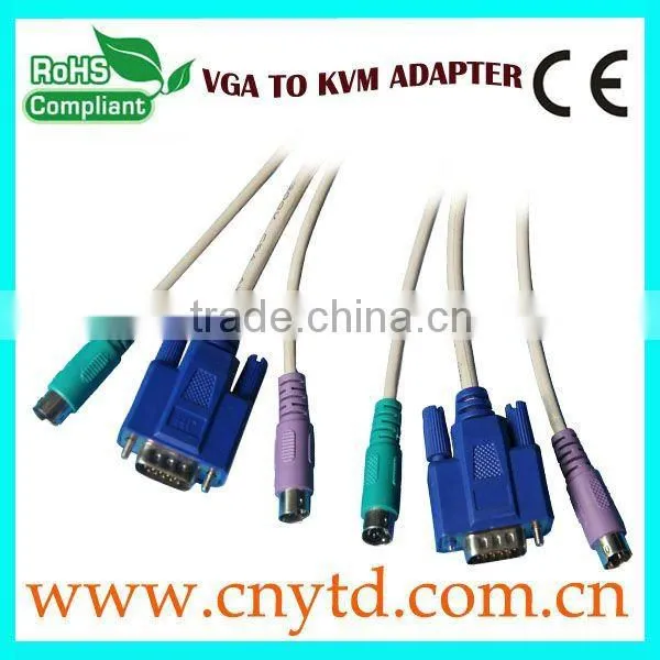 new design 15Pin to 15Pin VGA cable+MD6P support KVM switch