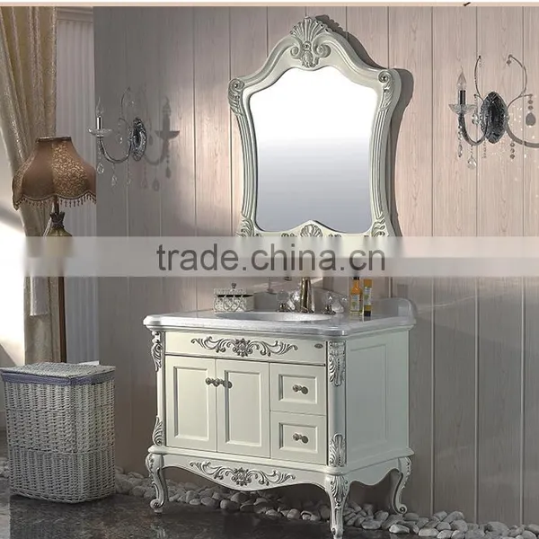 Solid wood bathroom cabinet