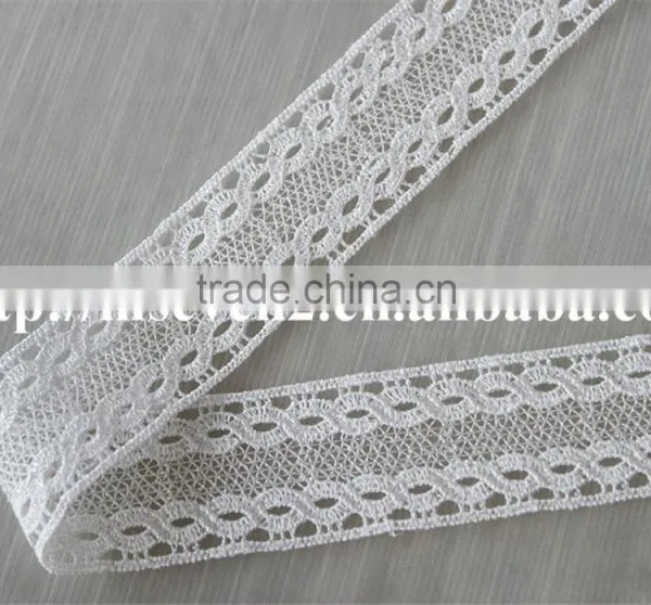 Factory Wholesale High Quality White 3cm Polyester Yarn Lace for Sale photo-3