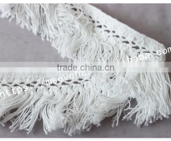 Customized Color 3.5cm Width Polyester Water Soluble Fringe Lace Trim for Gament photo-5