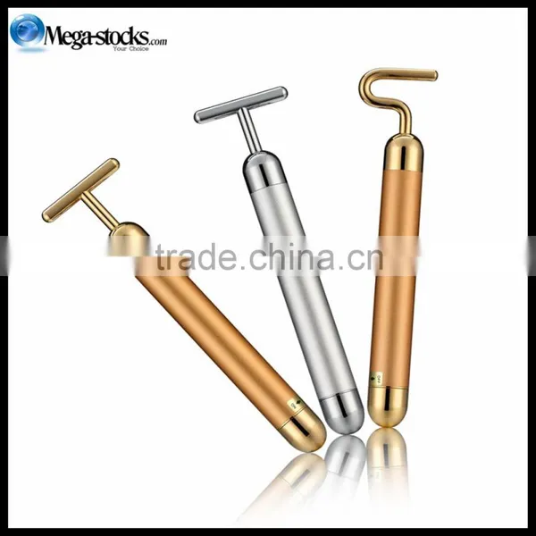 Beauty Bar 24K Golden Pulse Skin Care Gold Facial Roller Vibration Face Massager photo-6