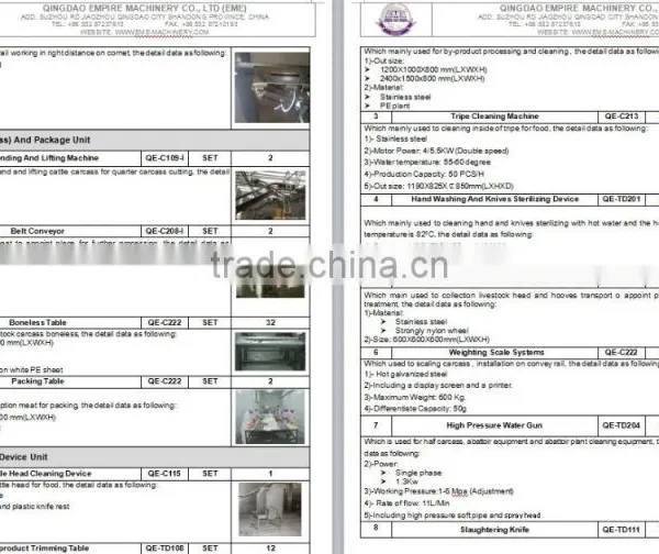 Hight Quality Second Hand Cattle and Sheep Slaughterhouse Project For Slaughter Line Equipment photo-5