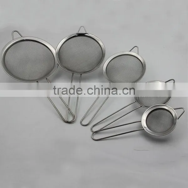 Culina Fine Mesh Stainless Steel Strainers, Silver, Set of 3 photo-3