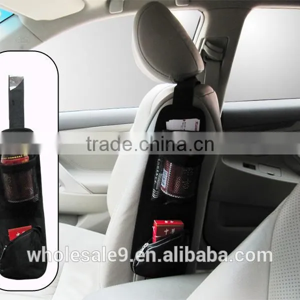 Universal Nylon Car Seat Side Multi Pockets Storage Bag/Car Interior Seat Cover Hanging Bags With Storage Pockets Seat Bag