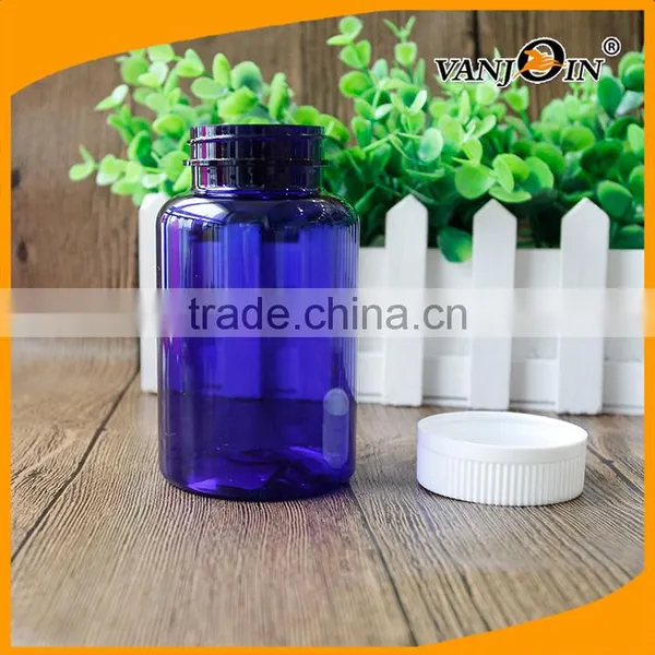 50ml Clear Blue Plastic Pill Bottle With Locking Lid photo-6