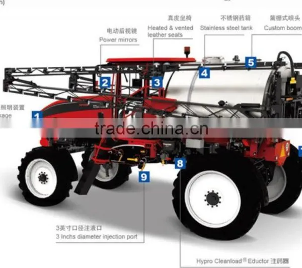 High Clearance Tank Capacity 3000L 3500L 4500L Self Propelled Boom Sprayer With GPS Auto Driving photo-2