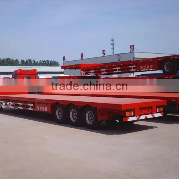 Tri-axle 60 Tons Extendable Low Bed Semi Trailer, Wind Power Transporter Truck Trailer photo-3