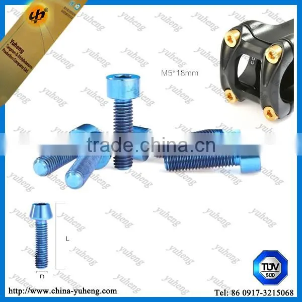 OEM Gr1 Gr2 Gr5 Colorful Titanium Bolt M5 photo-2