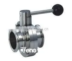 Sanitary quick-installed butterfly valve