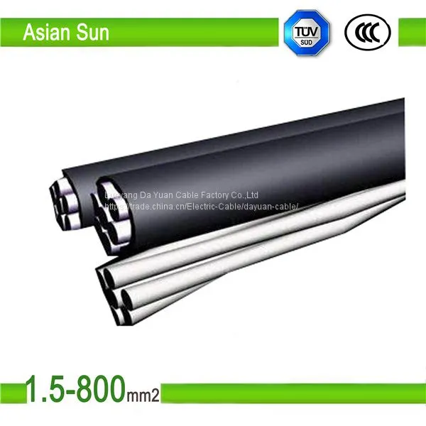 ABC Cable Aluminum Conductor XLPE Insulated ABC Cable, Overhead Aerial Bundle Cable