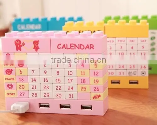 Creative USB HUB DIY Blocks Usb 2.0 Hub Calendar With Bluetooth/usb Hub With Cable/Executive DIY Desk Calendar 2015 photo-6