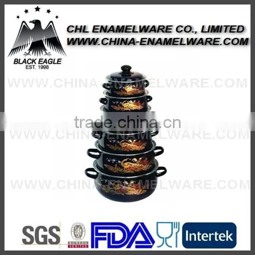 Factory Wholesale Customized Logo Decal Enamel Casserole photo-5
