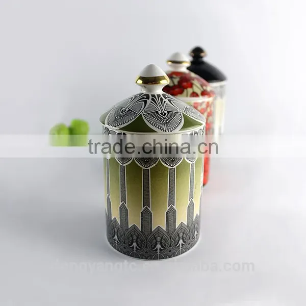 China Supplier New Premium Custom Christmas Wholesale Ceramic Unique Candle Jars Holder Cup photo-5