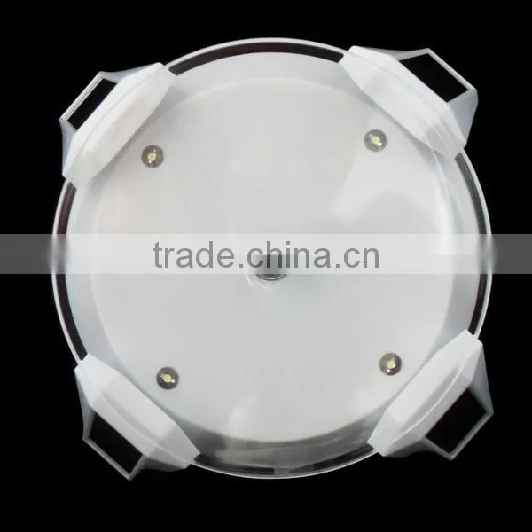 Solar Power Rotating Display Stand With 4 LED Light For Sale photo-4