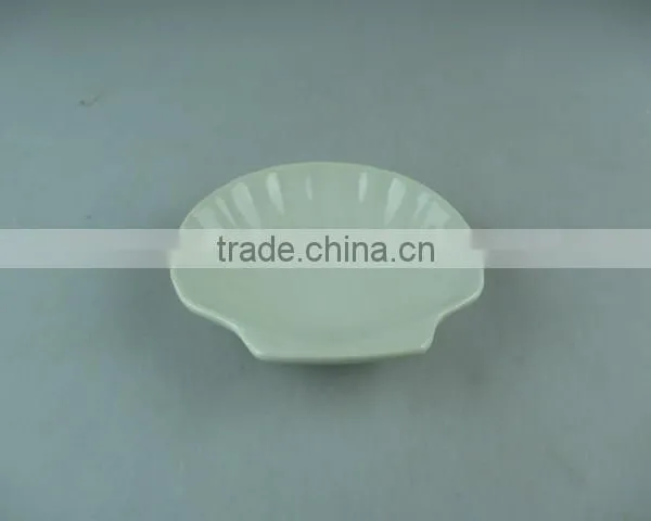 Wholesale Stock Ivory Porcelain Soap Dish Set Shell Shape photo-2