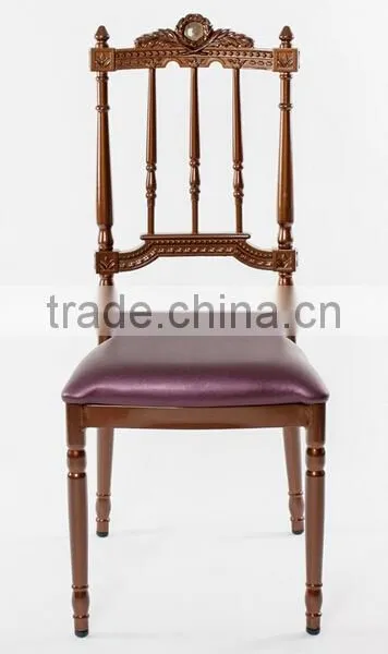 Wholesale Quality Stackable Aluminum Fancy Royal Wedding Chair QL-D907 photo-2