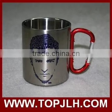 Cheap Promotional Sports Carabiner Stainless Steel Mug for Sublimation photo-3