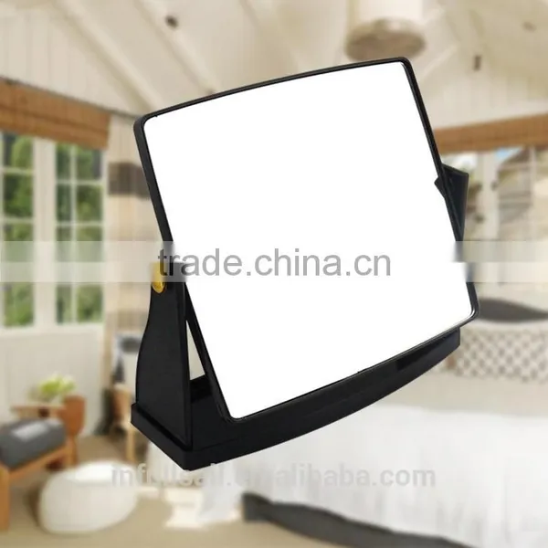 Plastic Frame With Single Siled Desk Mirror/black Square Desk Mirror/Cosemtic Mirror photo-2