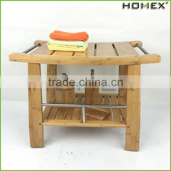 Bamboo Shower Seat With Lift Aid Arms Homex BSCI/Factory photo-5
