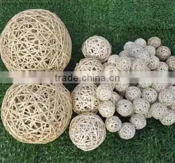 Eco Friendly 100 % Natural Handwoven Bamboo Rattan and Seagrass Decorative Ball photo-6