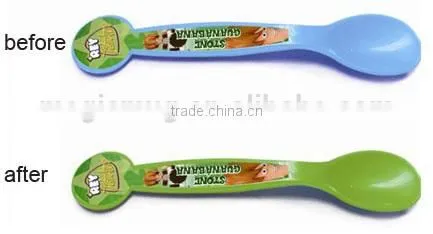 Attractive and Creative Magic Plastic Color Changing Baby Spoon photo-3