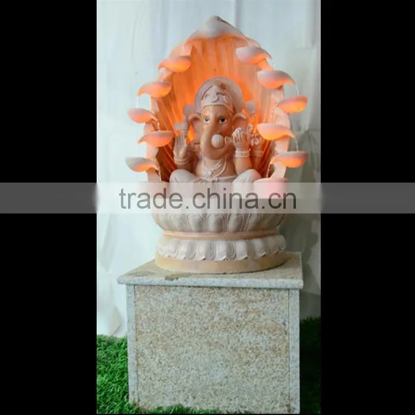 Hindu God Ganesh Statue Indoor Resin Water Fountain for Decor photo-2