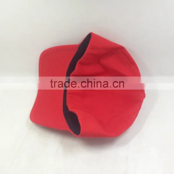 Red Elastic Band Flexfit Caps With 3D Embroidery Sport Hats photo-4
