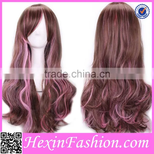 Fashion 70 CM Mixed Color Wig Cap Hairstyles Wholesale photo-2