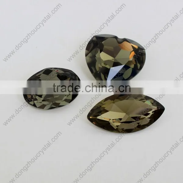Machine Cut Decorative Crystal Glass Stone With Metal Claw photo-4