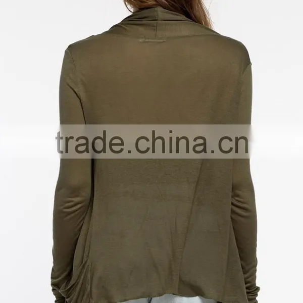 Latest Design Ladies Long Sleeve Open Front Cardigan Factory Price photo-5