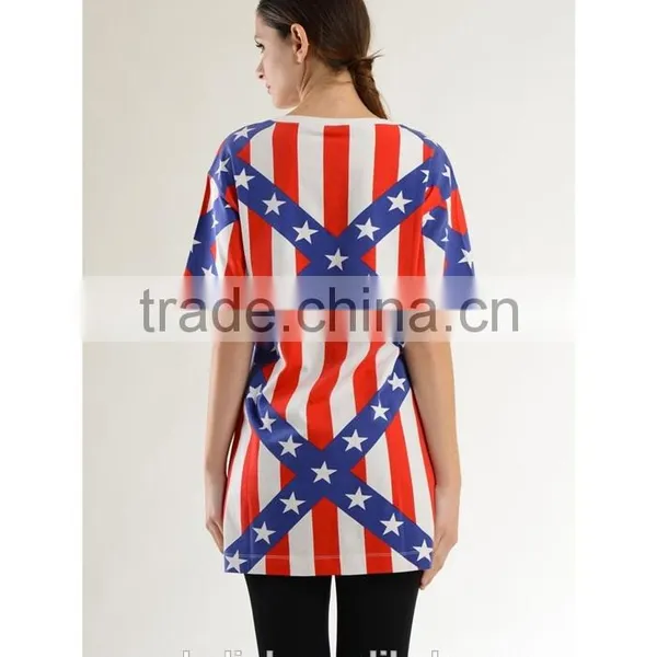 Hot Sale Custom 100 Combed Cotton T-shirts With Star Printing photo-5