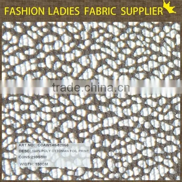 Hot Sale Fashion Ottoman 100% Polyester Foil Print of Shaoxing Textile Width 150cm photo-2
