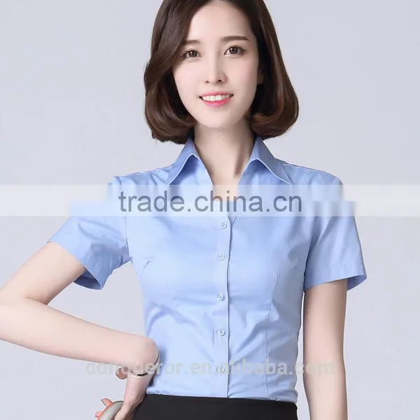 Formal New Design Classic Fit Long Sleeve Cotton Shirt for Ladies photo-3