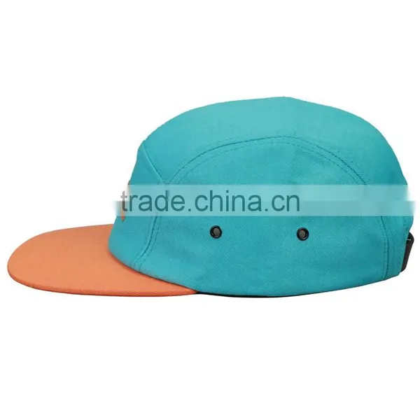 Custom Printed Strapback Hat Flat Brim Blank 5 Panel Cap photo-3