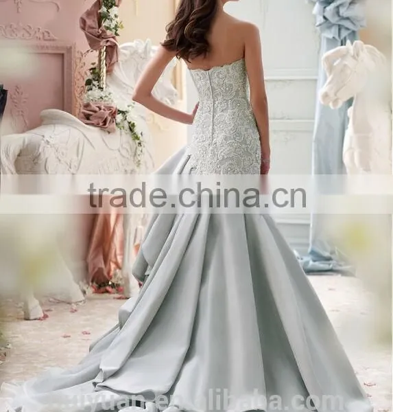 Vintage Lace 2 Color Choose Mermaid Wedding Dress photo-3