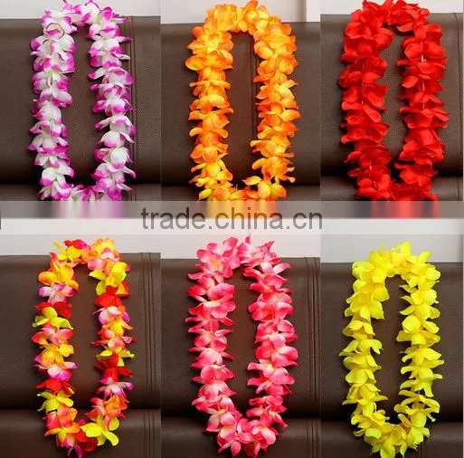 Hot Sale Party Decoration Hawaiian Flower Leis Artificial Fake Flower Garland for Sales 2016 photo-3