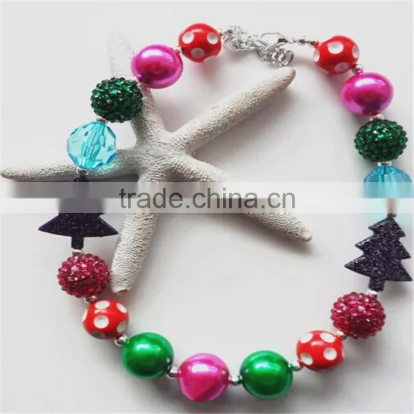 Wholesale Baby Girl's Necklace Handmade Plastic Bead Cheap Plastic Bead Necklace for Children photo-2