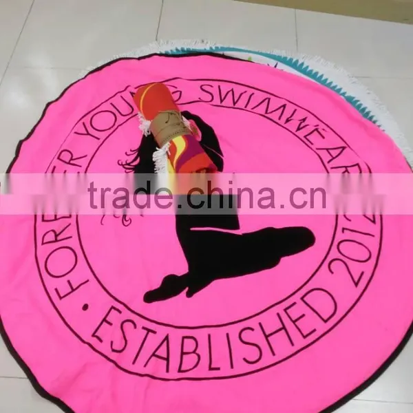 Watermelon Microfiber Printed Round Beach Towel photo-3