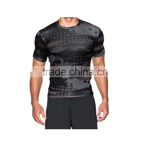 Sublimation Camo T-shirts Sport Tshirts Fitness Wear photo-2