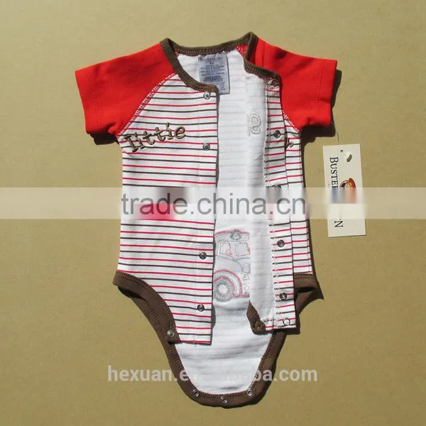 OEM or Stocked 100% Cotton Newborn Infant Baby Romper Coffee Cotton Jumpsuit Pattern photo-6