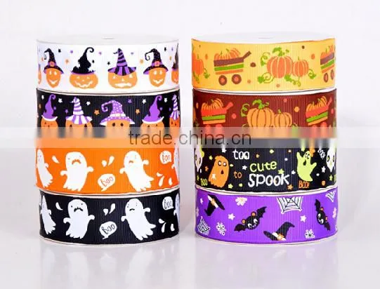 Hi-ana Ribbon 160 Single Face Printed Grosgrain Ribbon for Halloween Celebrate